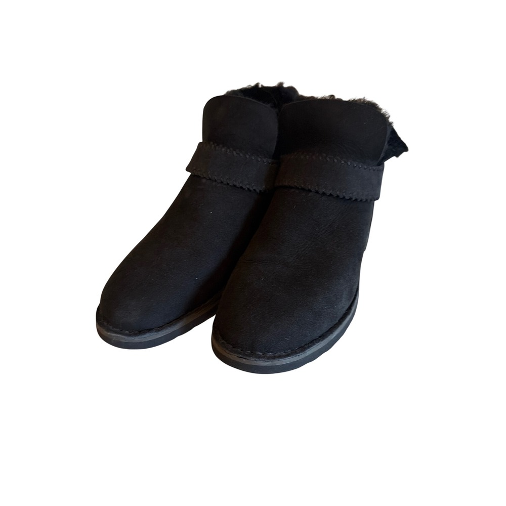 UGG Ankle Boots Black Suede McKay Shearling Lined Split Shaft Studded Mens 8.5